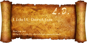 Lidolt Dorottya névjegykártya
